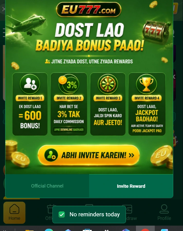 EU777 Game promotions