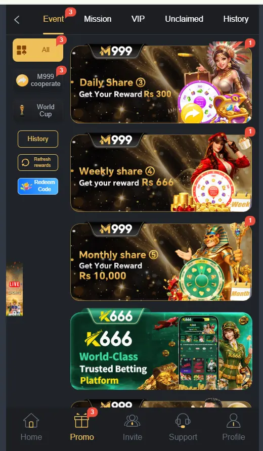 M999 Game promotion
