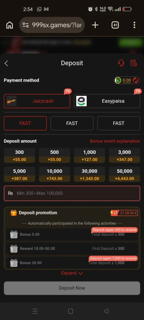 999X Game Deposit