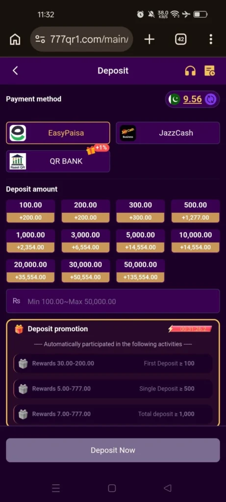 777qr Game Deposit