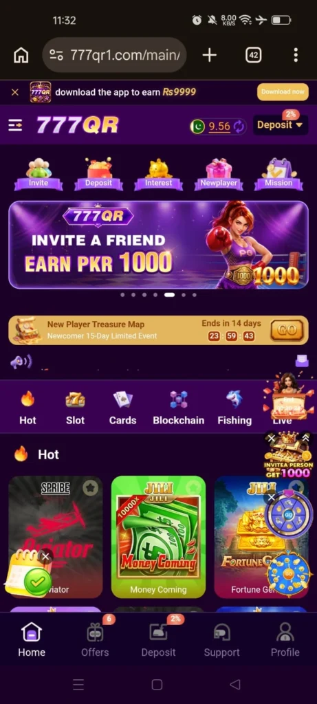 777qr Game Home page