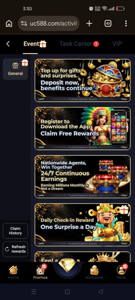 UC588 Game bonus